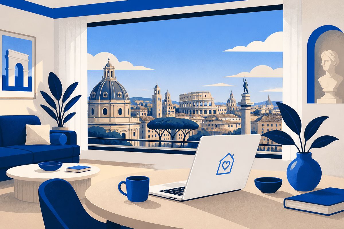 affitti brevi Roma - illustrazione LovedHomes, property management a Roma