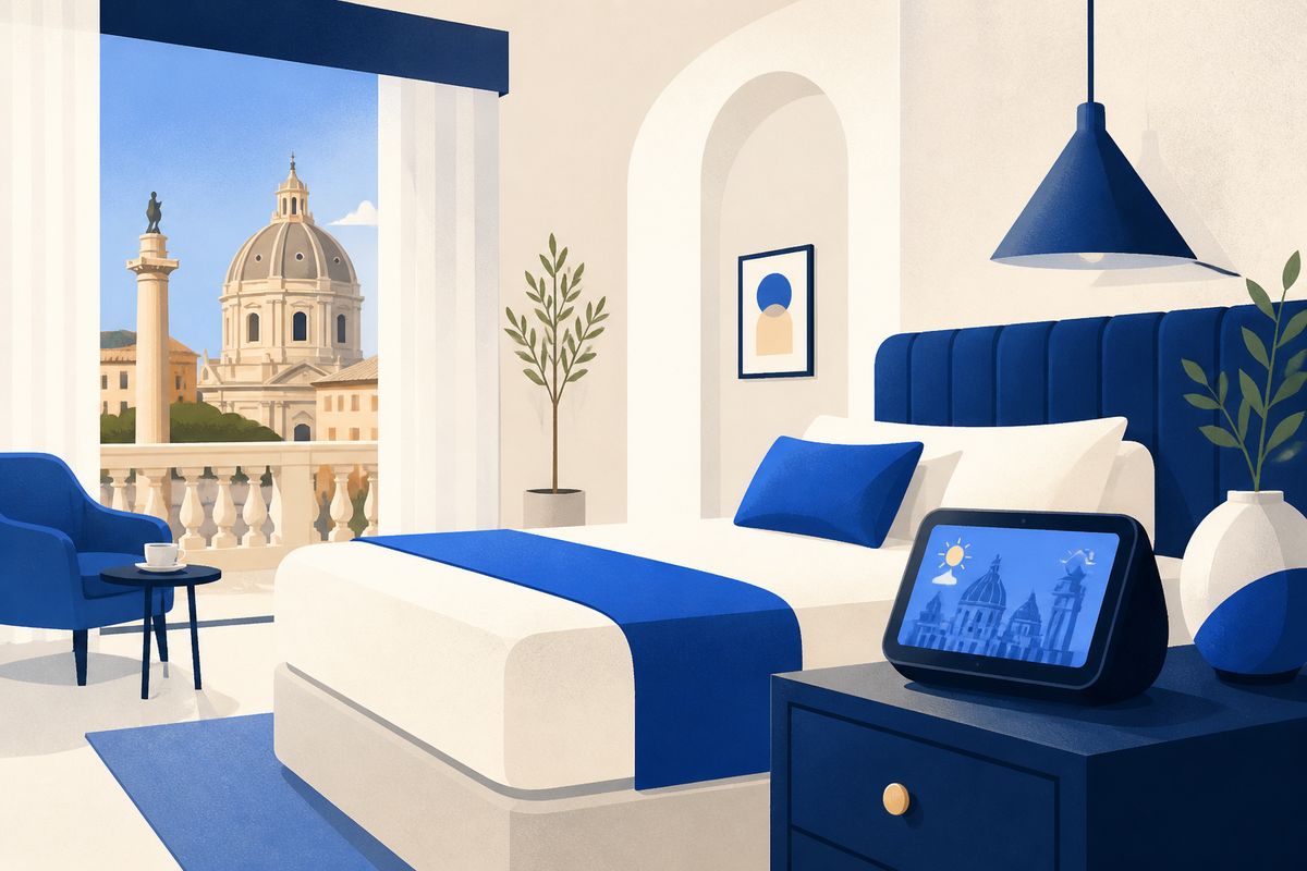 Alexa per B&B e Hotel - illustrazione LovedHomes, property management a Roma
