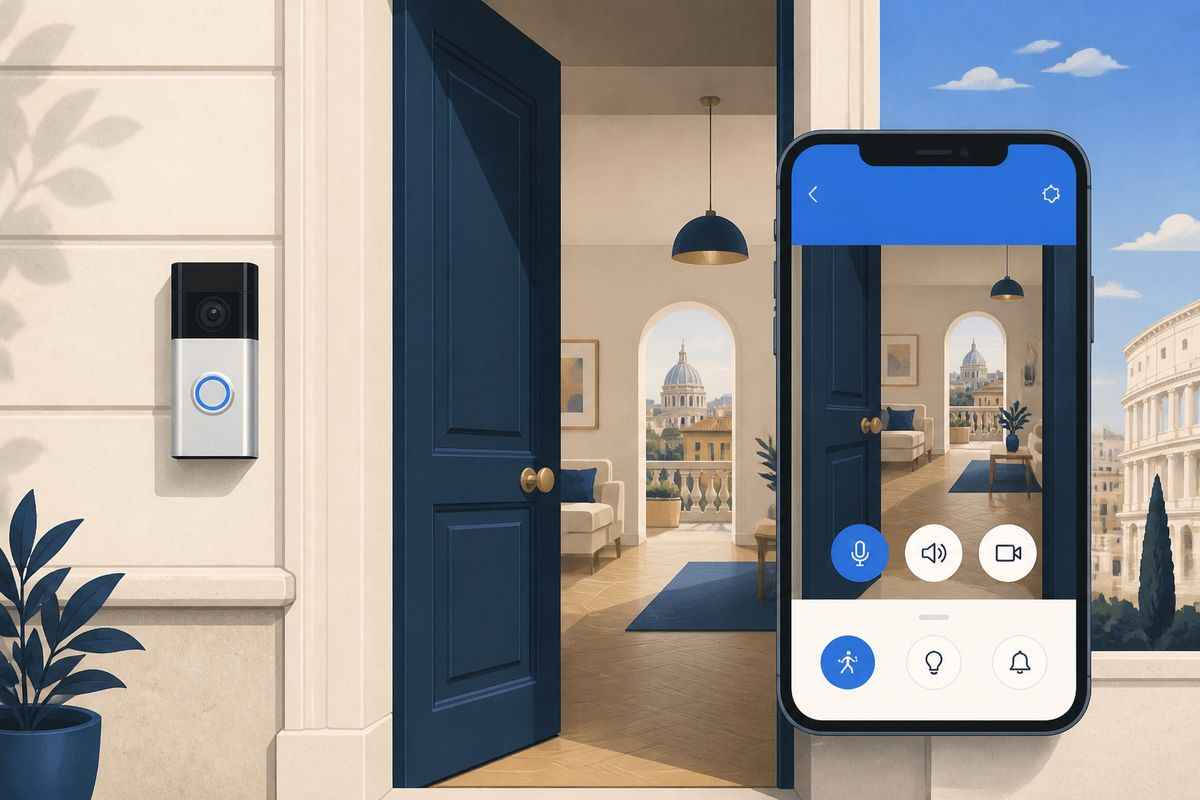 amazon ring affitti brevi - illustrazione LovedHomes, property management a Roma