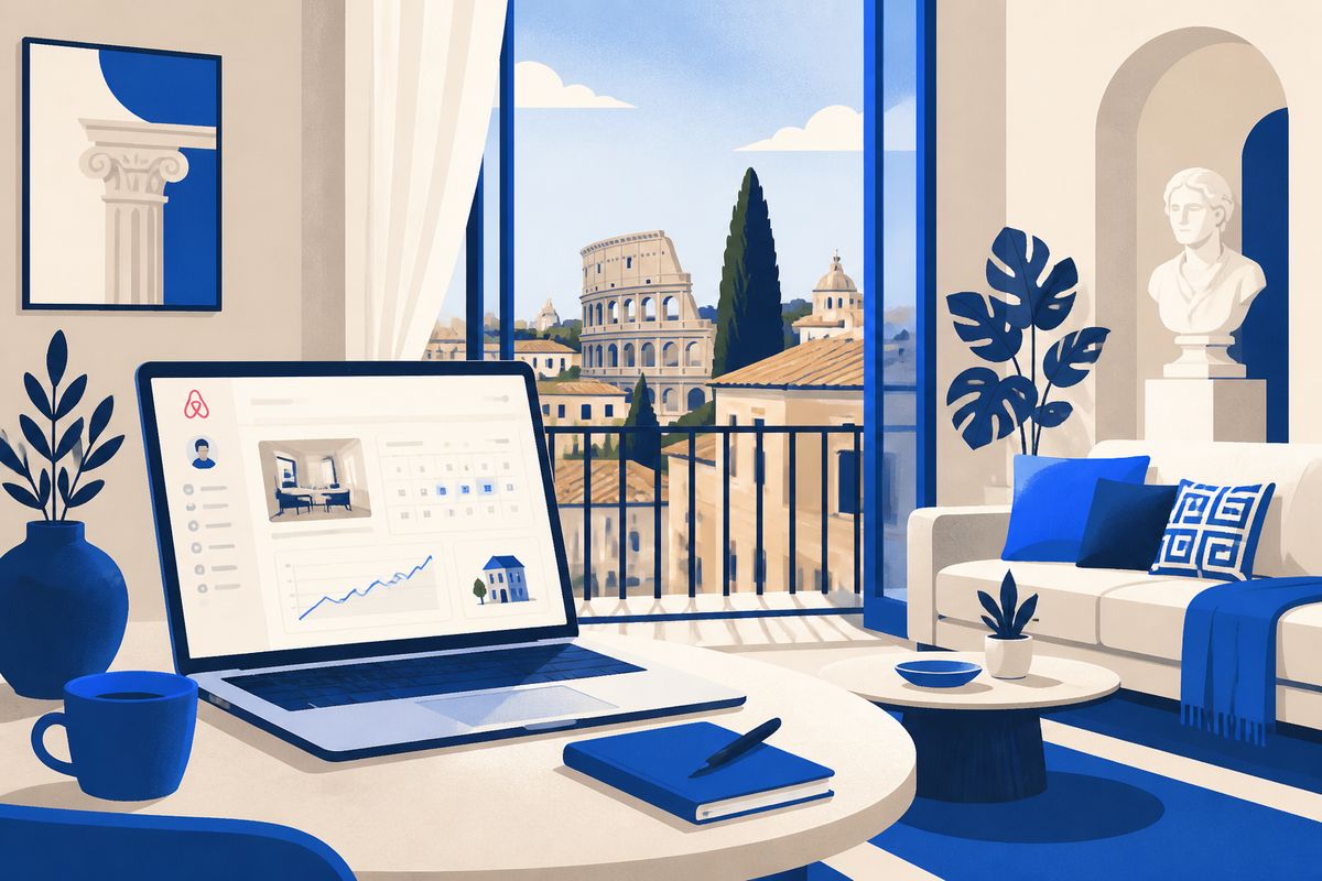 inserire annuncio airbnb roma - illustrazione LovedHomes, property management a Roma
