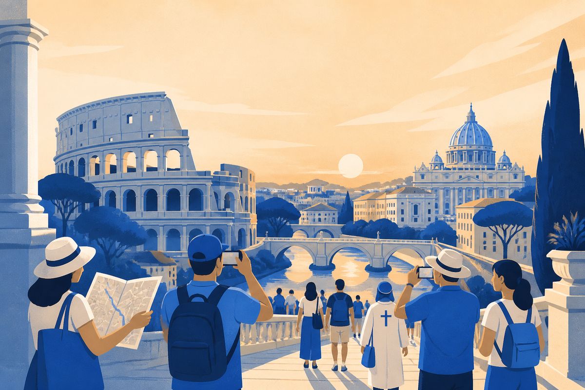 Giubileo 2025 affitti brevi Roma - illustrazione LovedHomes, property management a Roma