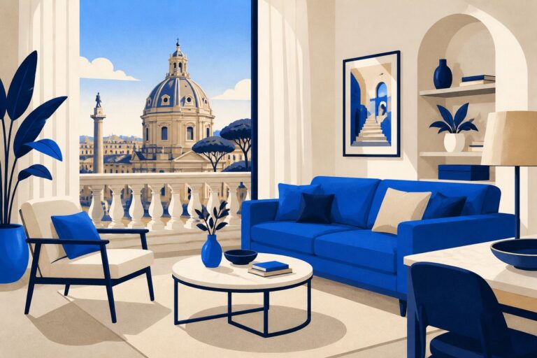 case vacanza Roma - illustrazione LovedHomes, property management a Roma