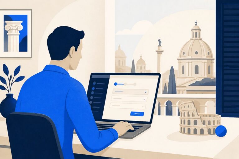 iscrizione SUAR Roma - illustrazione LovedHomes, property management a Roma