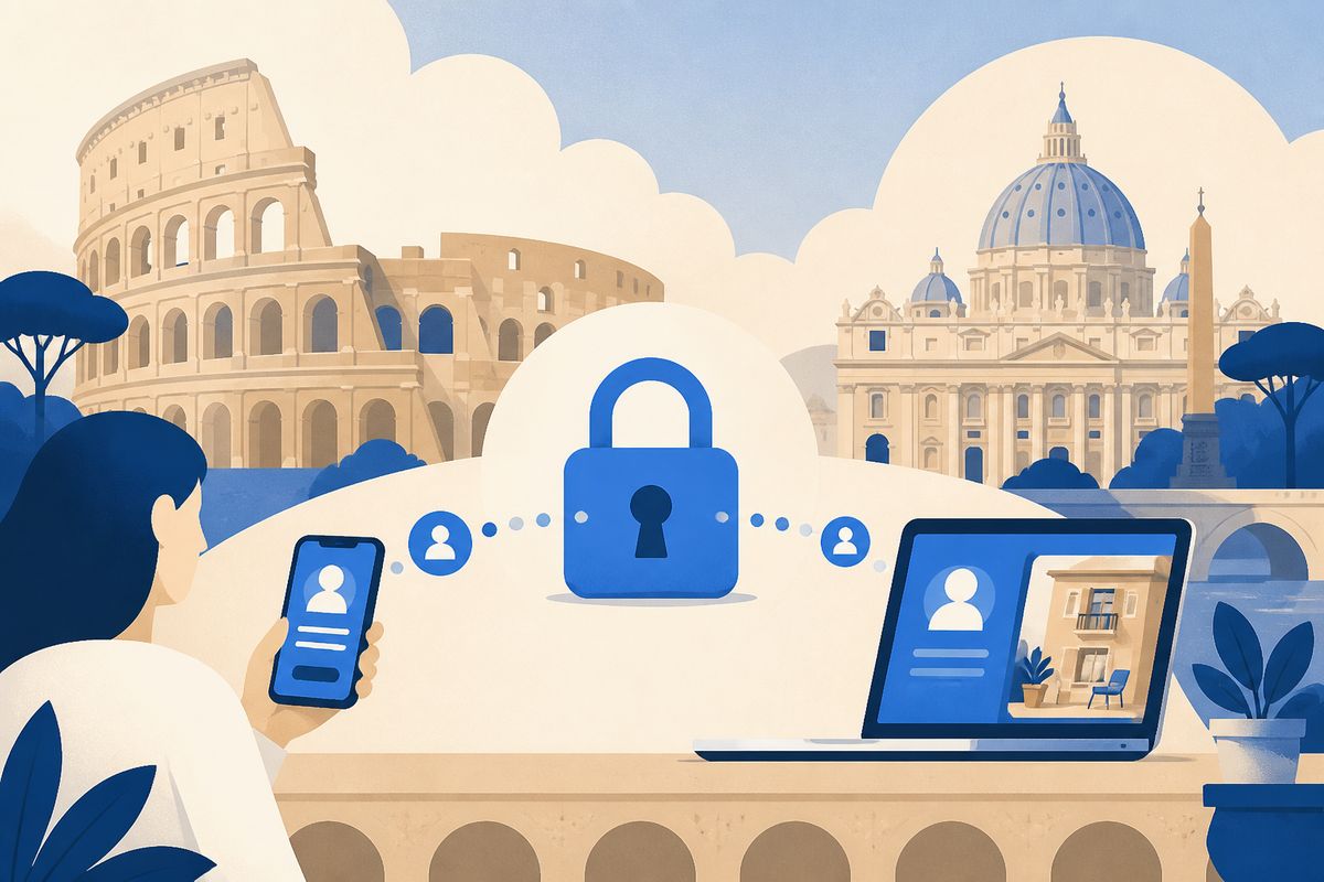 GDPR affitti brevi Roma - illustrazione LovedHomes, property management a Roma
