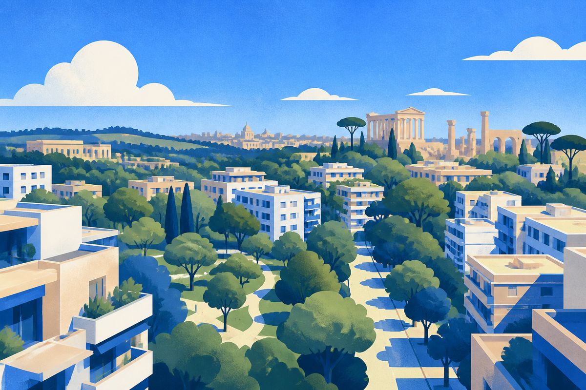 Colli Aniene Roma - illustrazione LovedHomes, property management a Roma