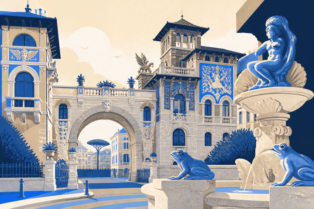 Coppedè Roma - illustrazione LovedHomes, property management a Roma