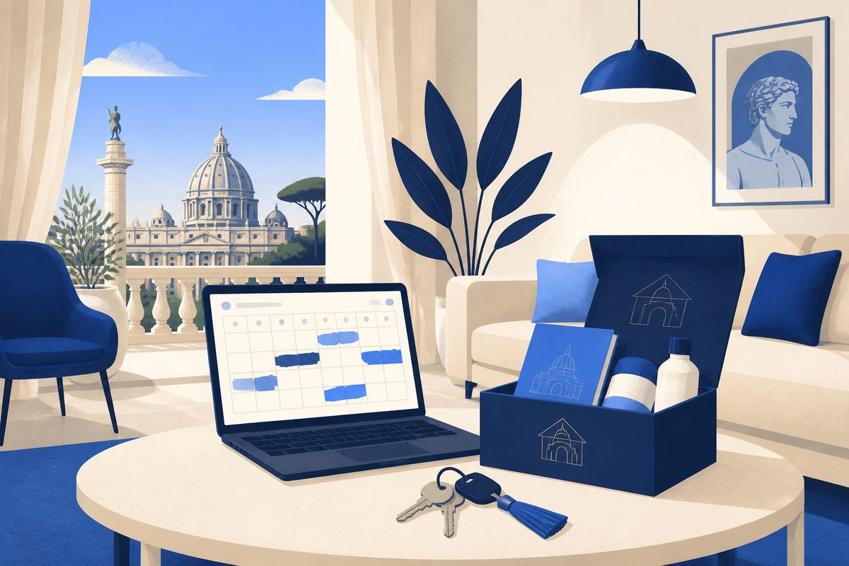 gestione affitti brevi roma - illustrazione LovedHomes, property management a Roma