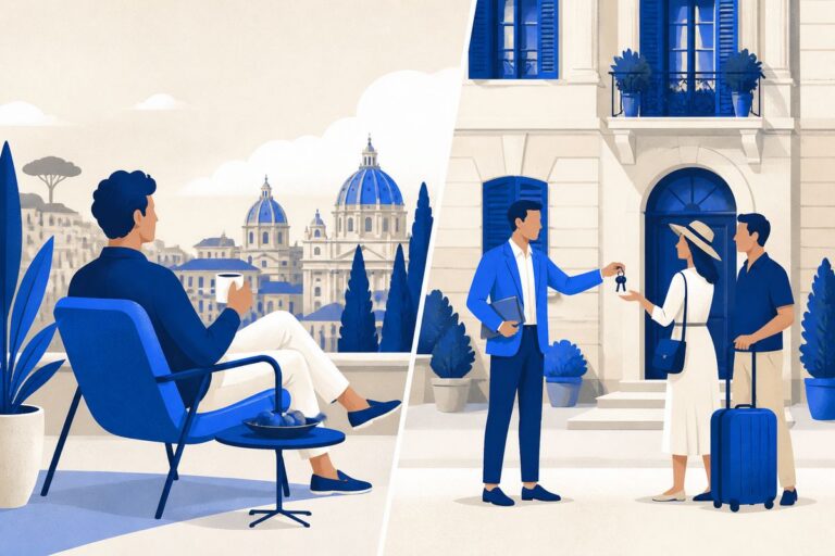 gestore affitti brevi roma - illustrazione LovedHomes, property management a Roma