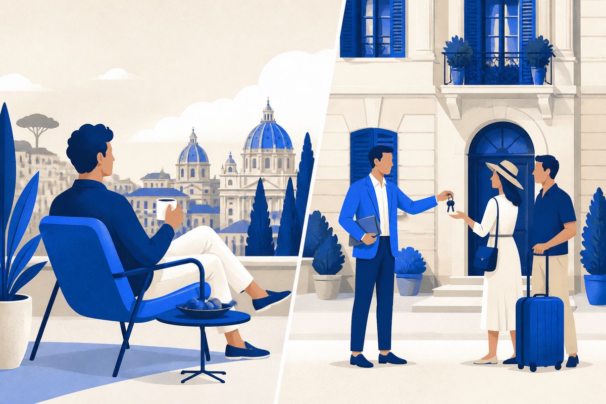 gestore affitti brevi roma - illustrazione LovedHomes, property management a Roma