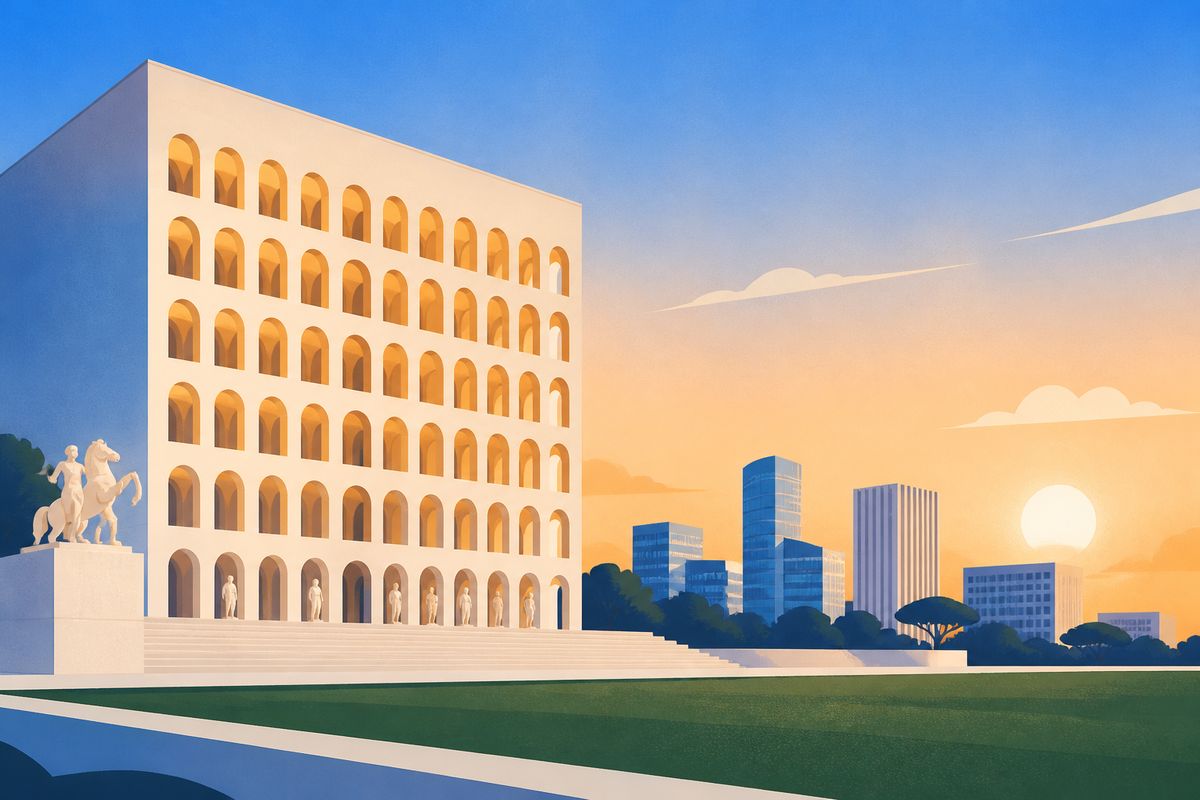 EUR Roma - illustrazione LovedHomes, property management a Roma