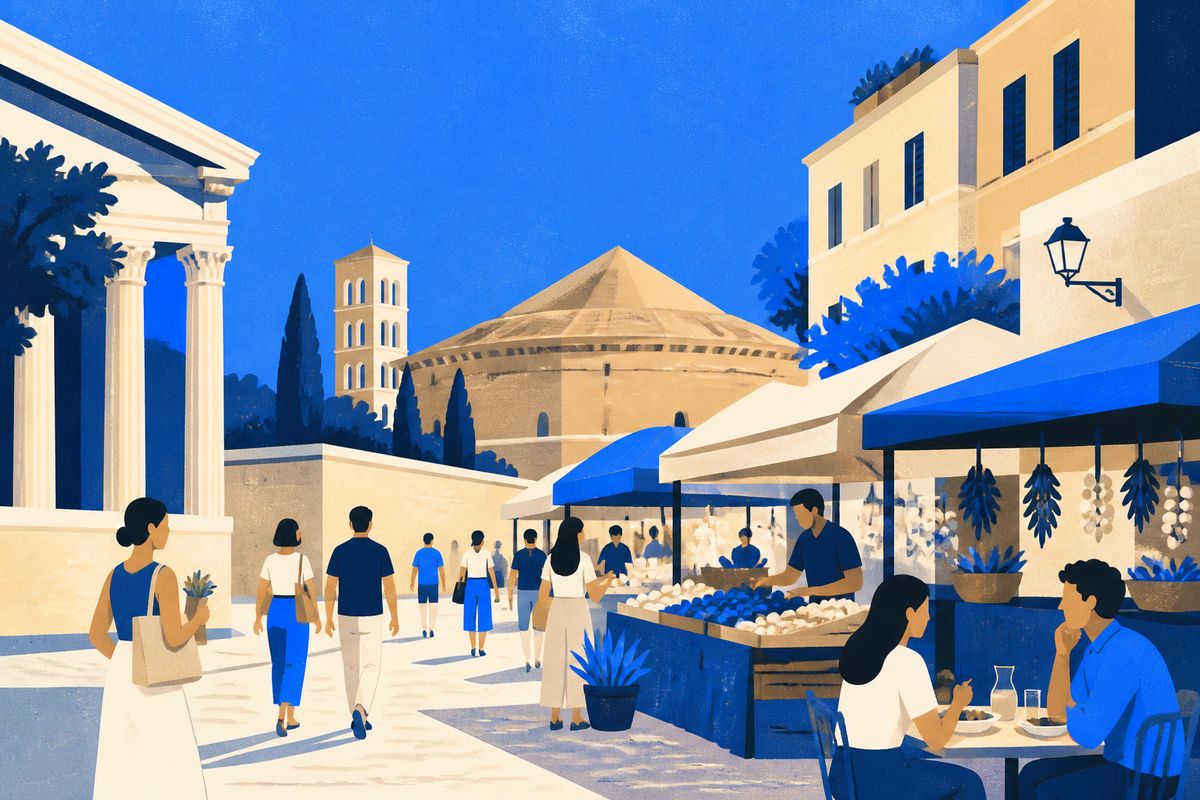 Testaccio Roma - illustrazione LovedHomes, property management a Roma